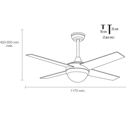 Ventilador Autan Blanco DC de 117 cm [3]