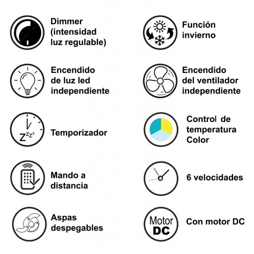 Ventilador Retráctil DC Whisper Blanco [5]