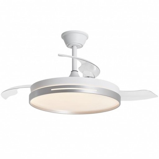 Ventilador Retráctil DC Togo Blanco Plata