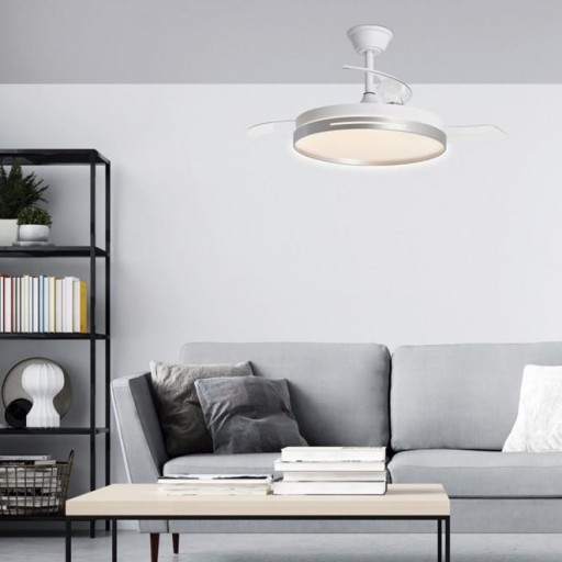 Ventilador Retráctil DC Togo Blanco Plata [1]