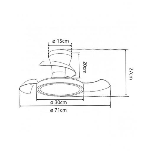 Ventilador Retráctil  Mini DC Tombet Blanco [2]