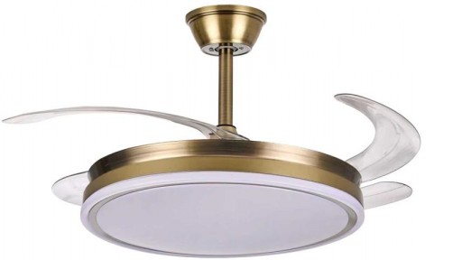 Ventilador Retráctil DC Volturno cuero Bronce