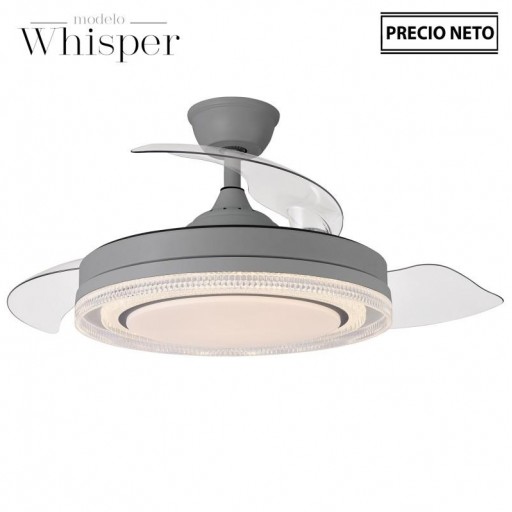 Ventilador Retráctil DC Whisper Gris