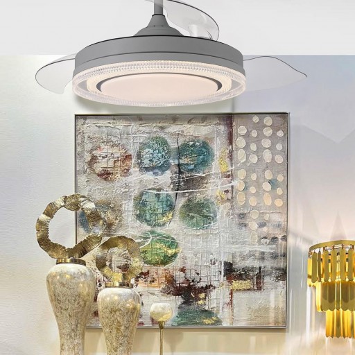 Ventilador Retráctil DC Whisper Gris [1]