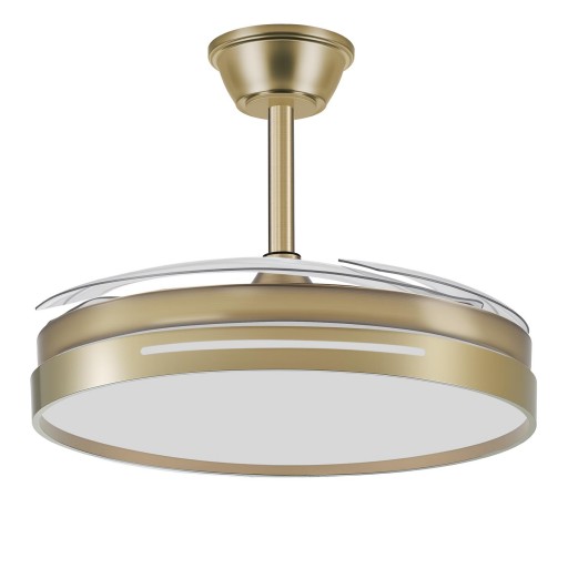 Ventilador Micenas cuero DC 106 cm