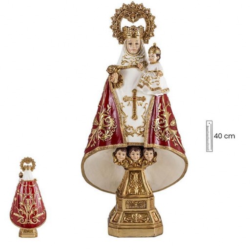 Virgen de Covadonga Roja de 40 cm