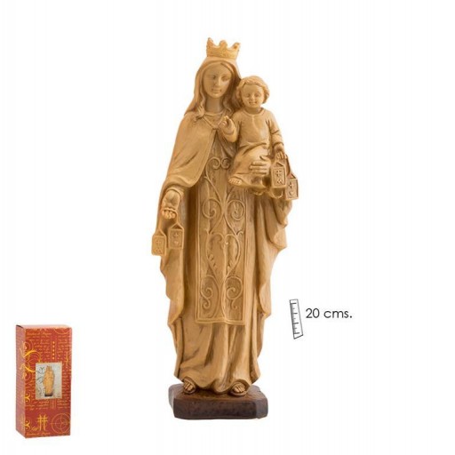 Virgen del Carmen Madera 20cm
