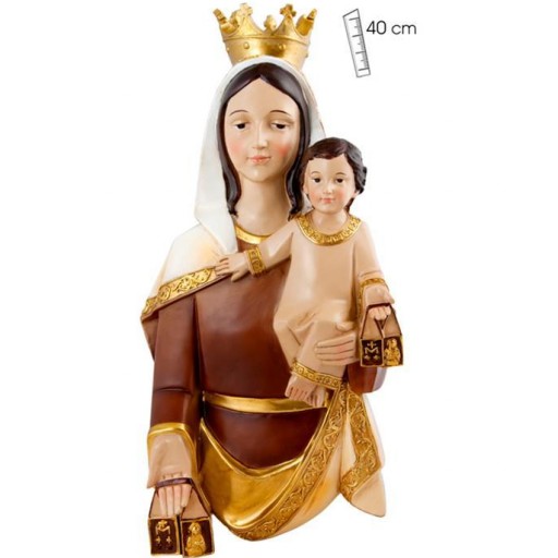 Virgen del Carmen en Placa para la Pared de 40cm