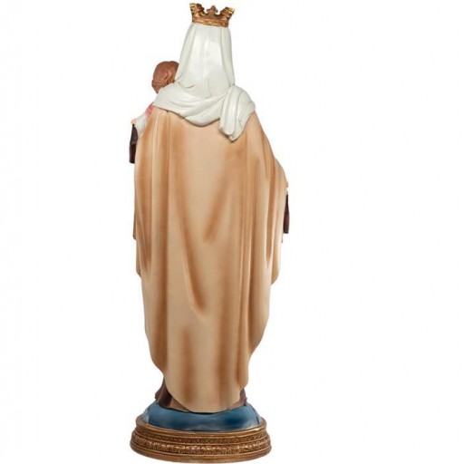 Virgen del Carmen Resina Policromada 40cm base azul [3]