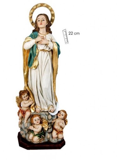 Virgen Inmaculada con ángeles de 20 cm
