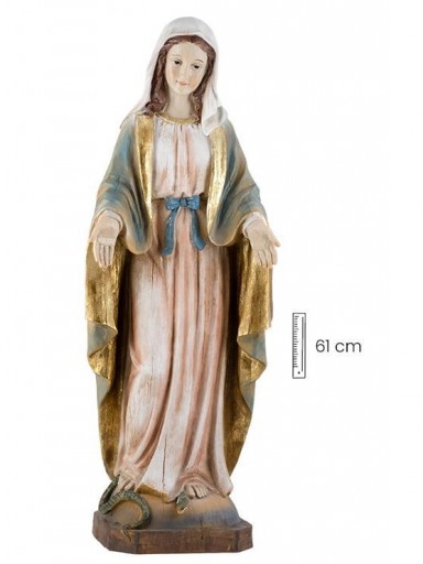 Virgen Milagrosa en Madera envejecida de 65 cm  [0]