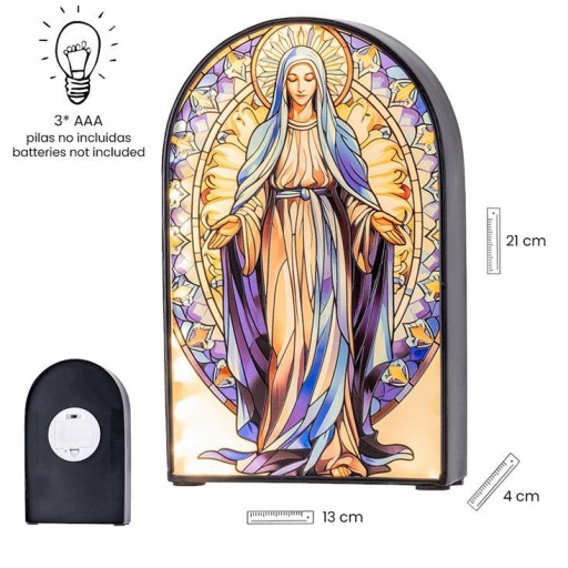 Virgen Milagrosa con  Luz de 20 cm [1]