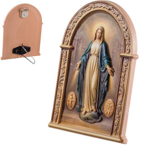 Placa Virgen Milagrosa con Medallas en relieve [1]