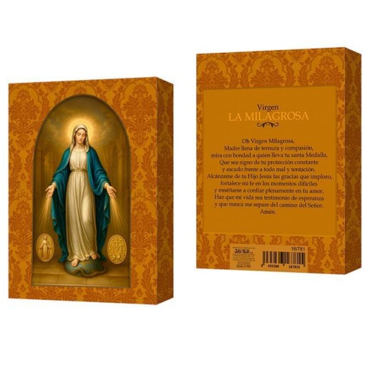 Placa Virgen Milagrosa con Medallas en relieve [2]