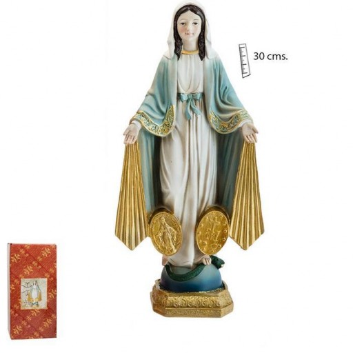 Virgen Milagrosa con Medallas de 30 cm  [2]