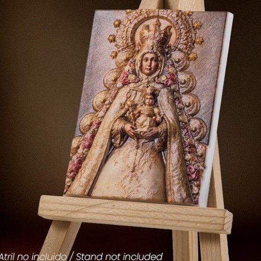 Imán Virgen del Rocío en relieve