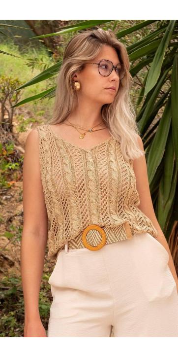 Top crochet calado ocho