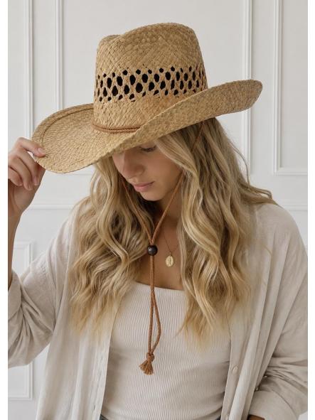 Sombrero boho rafia natural 