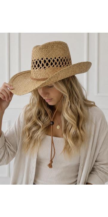 Sombrero boho rafia natural  [0]