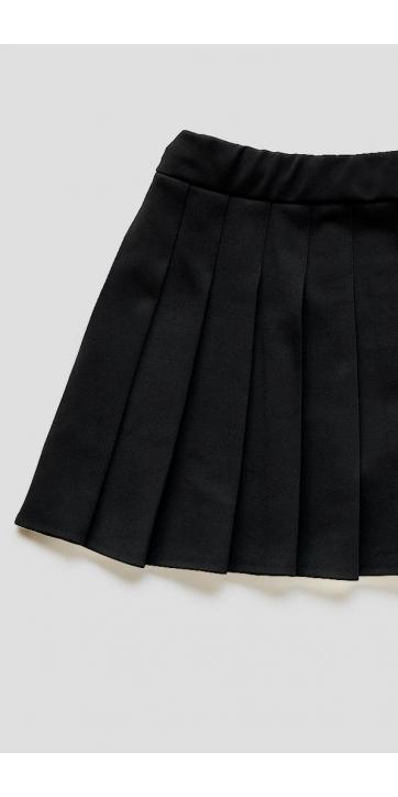 Falda mini plisada en color negro para mujer  [2]