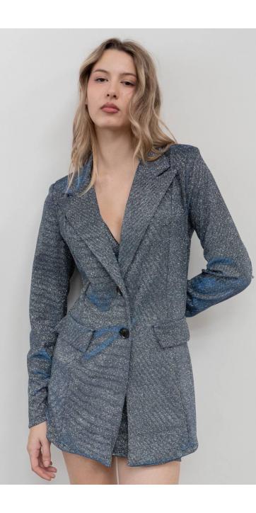 Blazer brillante con purpurina 