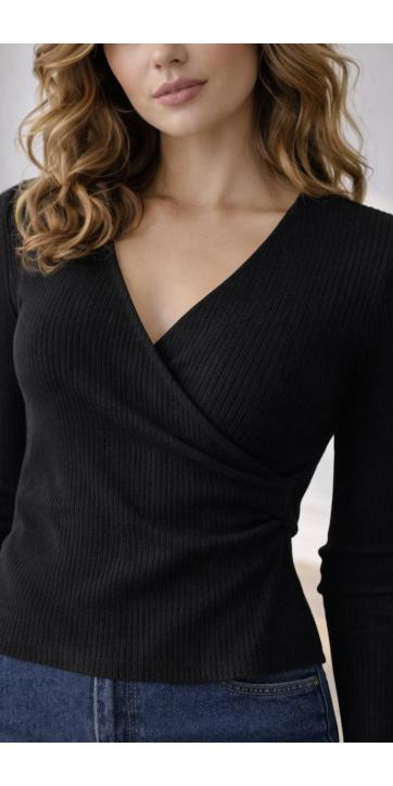 Jersey punto cruzado negro  [2]