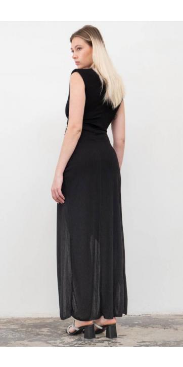 Vestido largo con  hombreras [1]