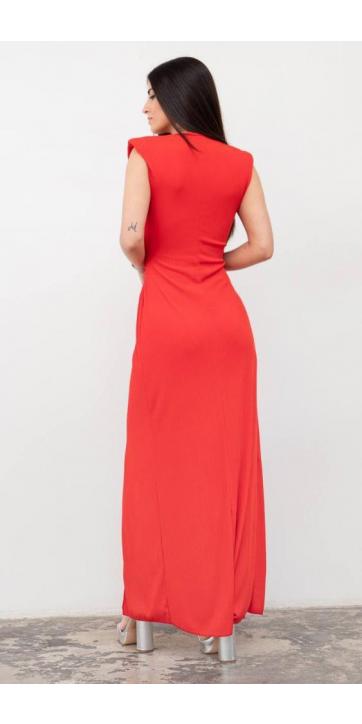 Vestido largo con  hombreras [3]