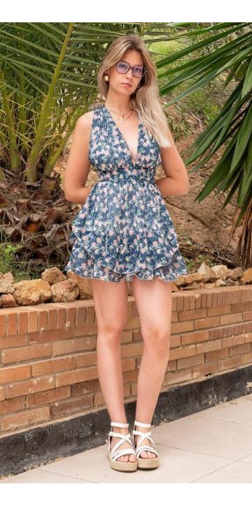 Vestido multiposición estampado 
