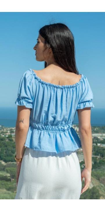 Blusa campesina tejido fluido  [1]