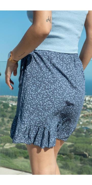Falda pareo cruzada estampado margaritas  [1]