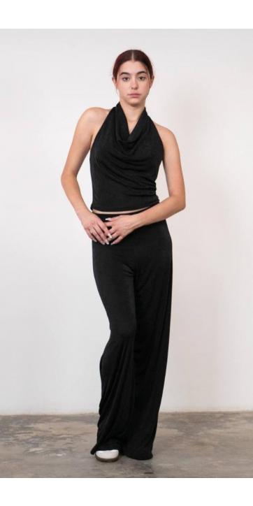Top escote cascada negro [2]