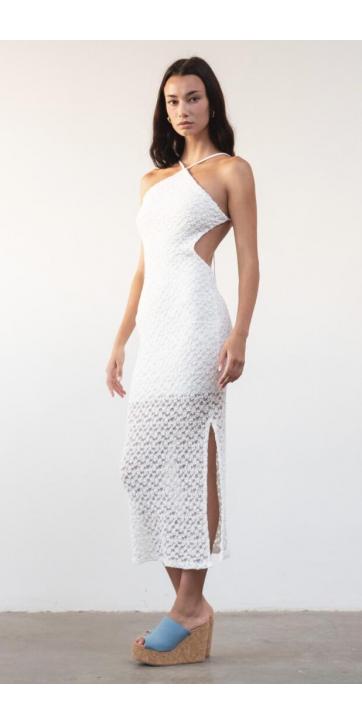 Vestido de blonda con relieve   [1]