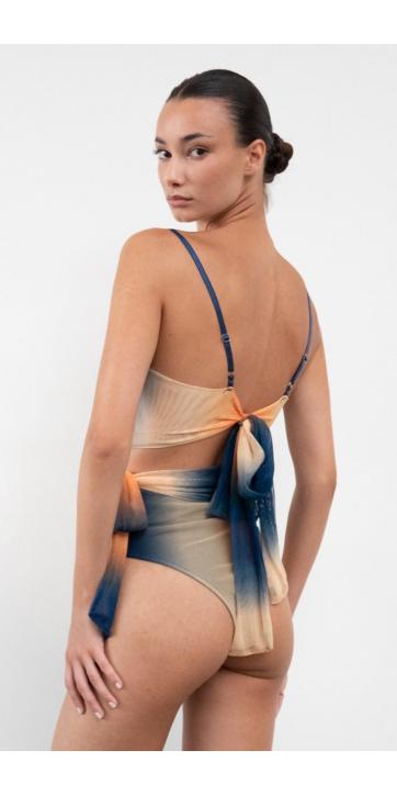 Conjunto bañador +falda pareo estampado   [1]