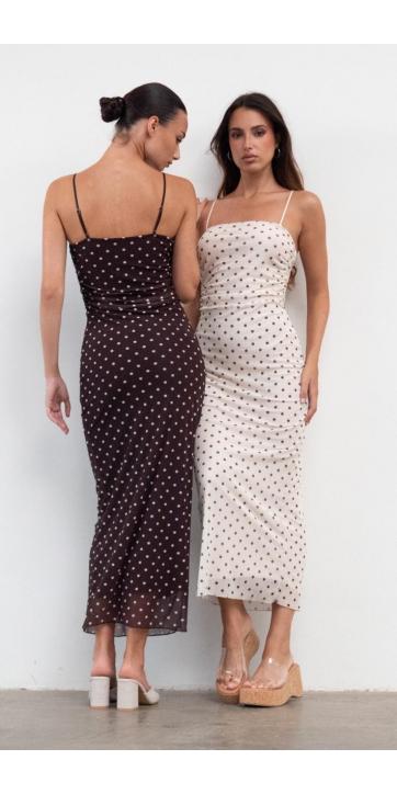Vestido tirante  topos  [2]