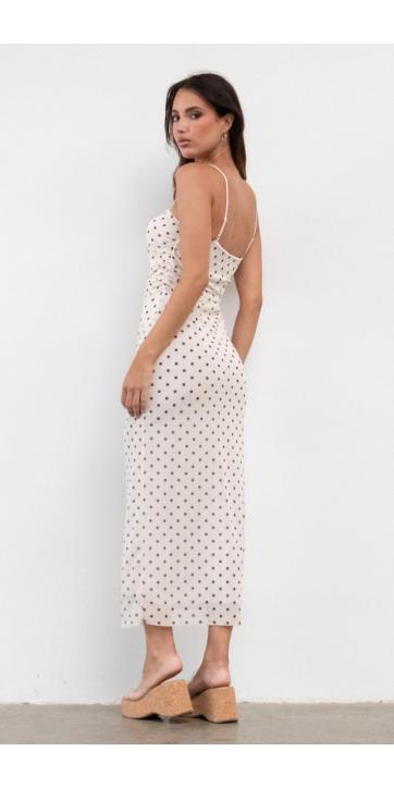 Vestido tirante  topos  [1]