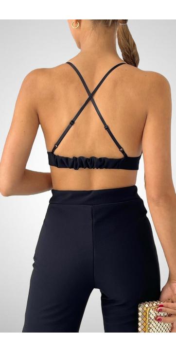 Bralette con tiras finas ajustables negro [1]