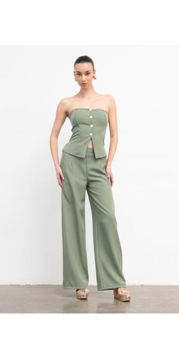 Conjunto Verde de Corpiño y Pantalón para Mujer - Estilo Elegante y Sofisticado [3]