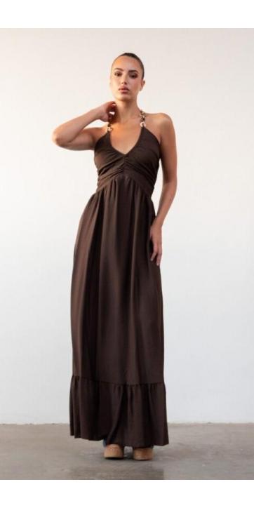 Vestido  largo detalle cadena