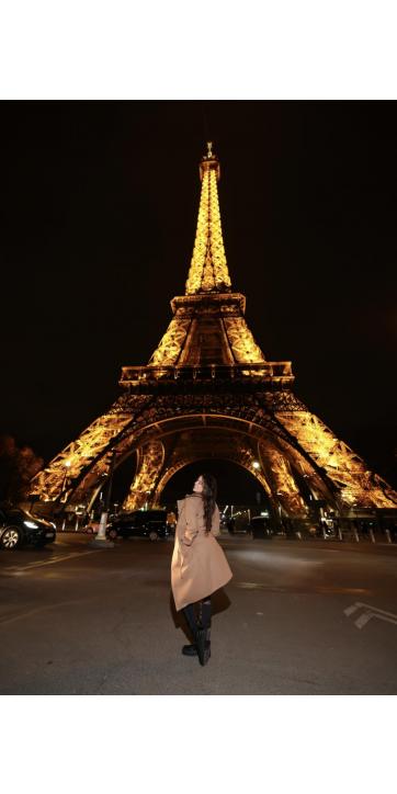 Abrigo largo camel para mujer [1]