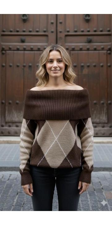 jersey-punto-rombos-cuello-bardot-marrón.JPG [0]