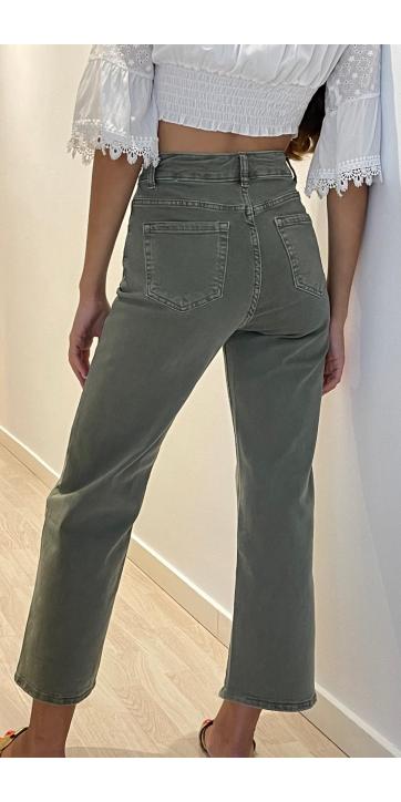 Pantalón denim campana kaki [2]