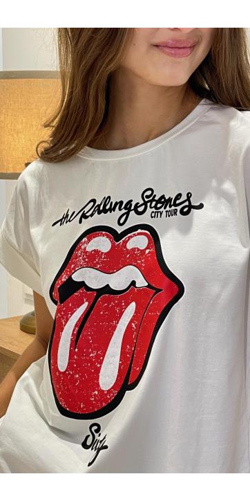 Camiseta blanca estampado Rolling Stones  [1]