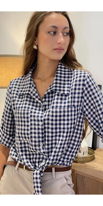 Camisa  cuadros vichy azul marino  [5]