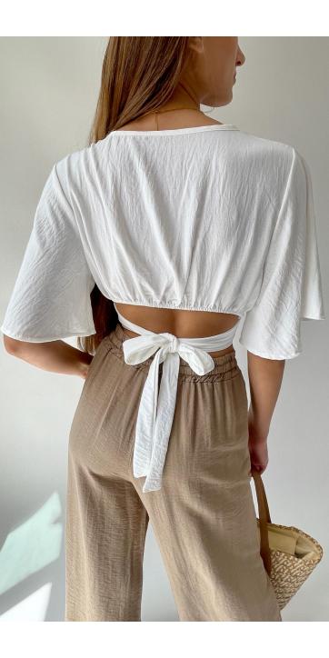 Blusa pecho cruzado blanco  [4]