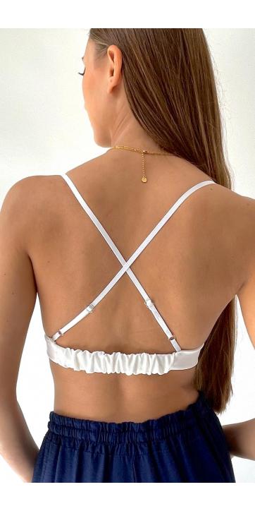 Bralette con tirantes ajustable blanco [1]