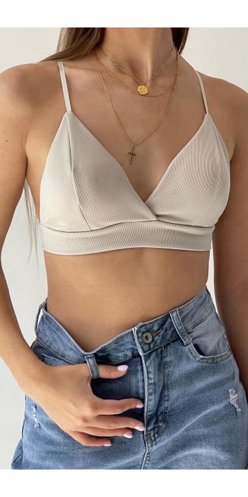 Bralette con tirantes ajustable beige  [0]