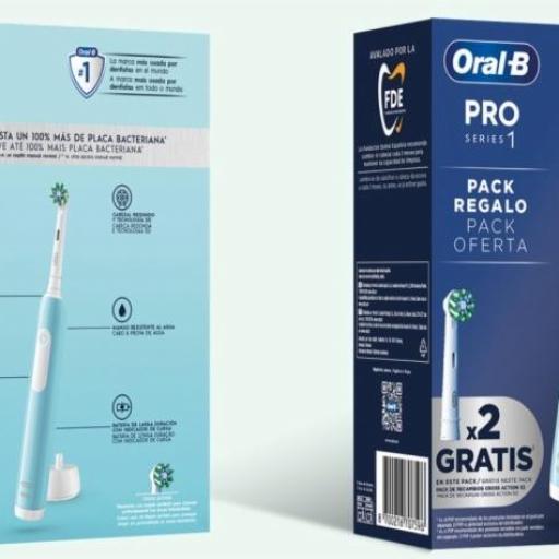 CEPILLO BRAUN ORAL B PRO 1 TURQUESA + FUNDA DE VIAJE + 2CT REFILL CROSS ACTION REGALO PRO1TURQUESAPACK [2]