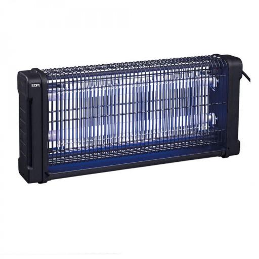 EDM MATA INSECTOS PROFESIONAL ELÉCTRICO, COLOR NEGRO, 2 x 10W, 80 m², 43,7 x 10 x 26,5 cm 340° [1]