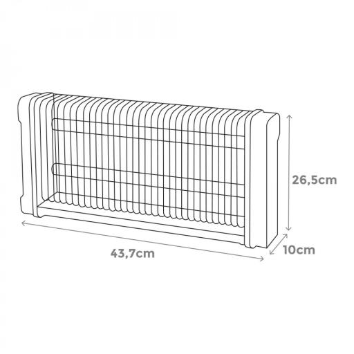 EDM MATA INSECTOS PROFESIONAL ELÉCTRICO, COLOR NEGRO, 2 x 10W, 80 m², 43,7 x 10 x 26,5 cm 340°